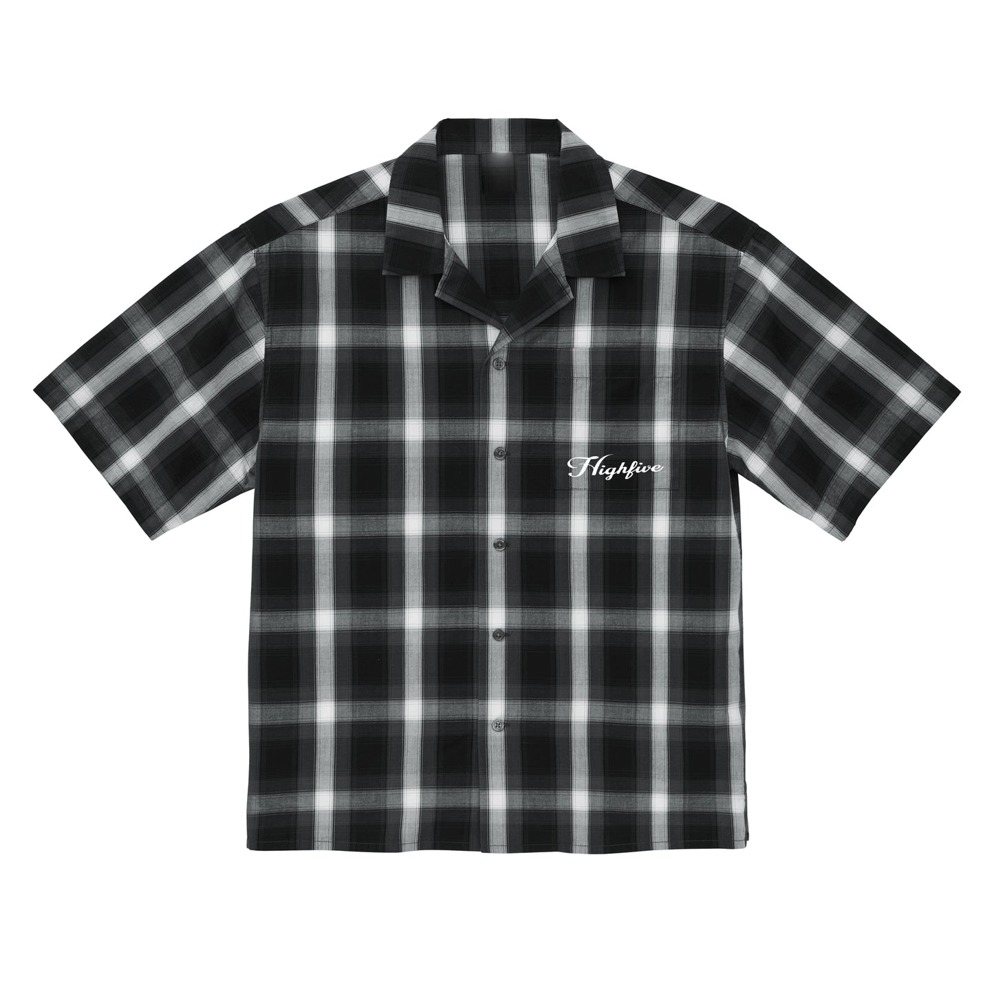 HF CHECK OPEN SHIRT / BLACK
