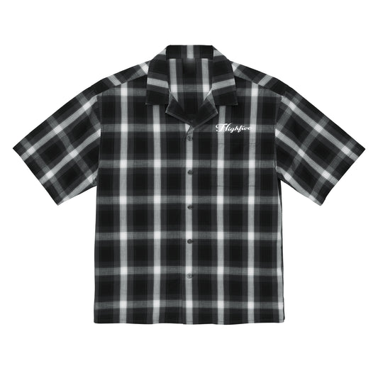 HF CHECK OPEN SHIRT / BLACK
