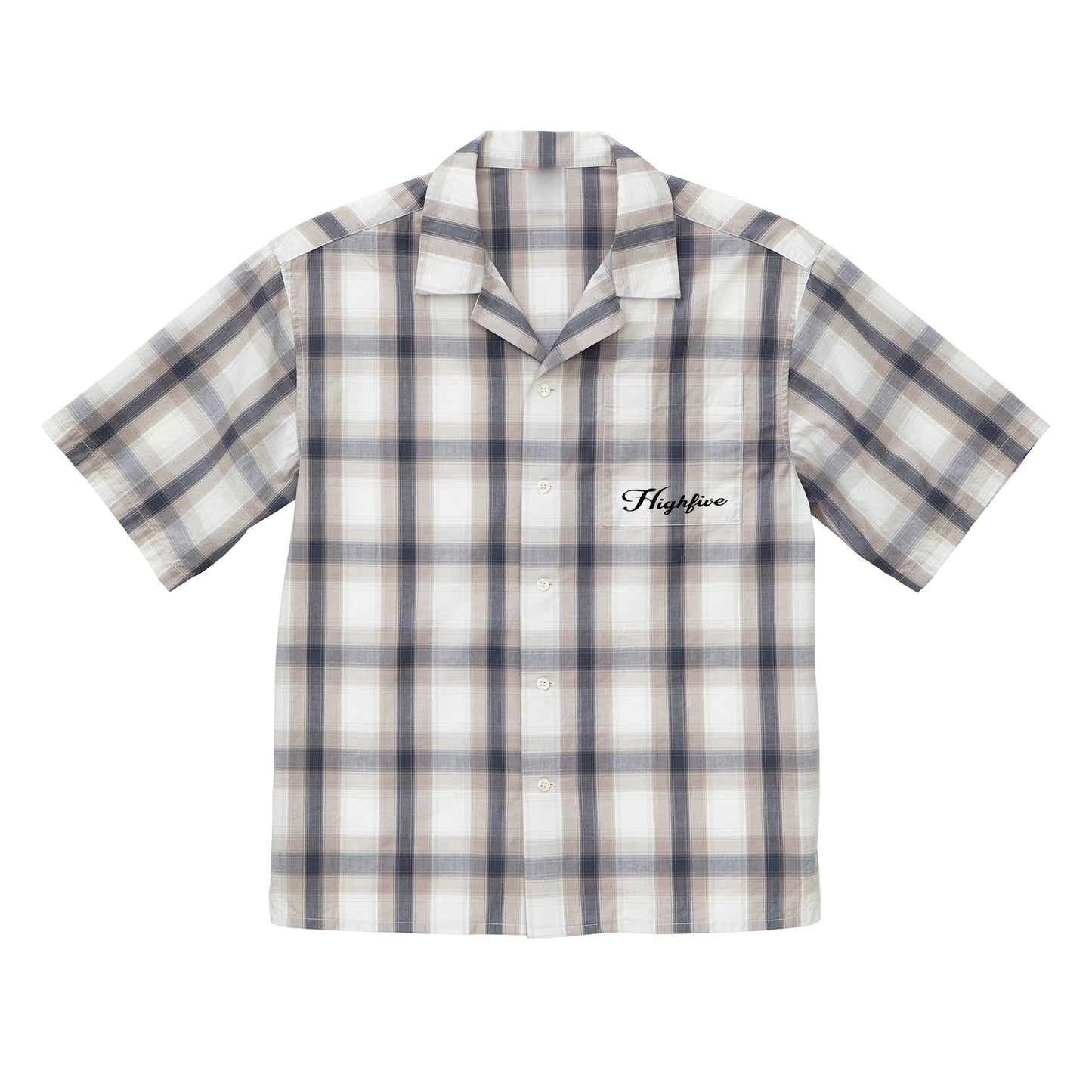 HF CHECK OPEN SHIRT / WHITE