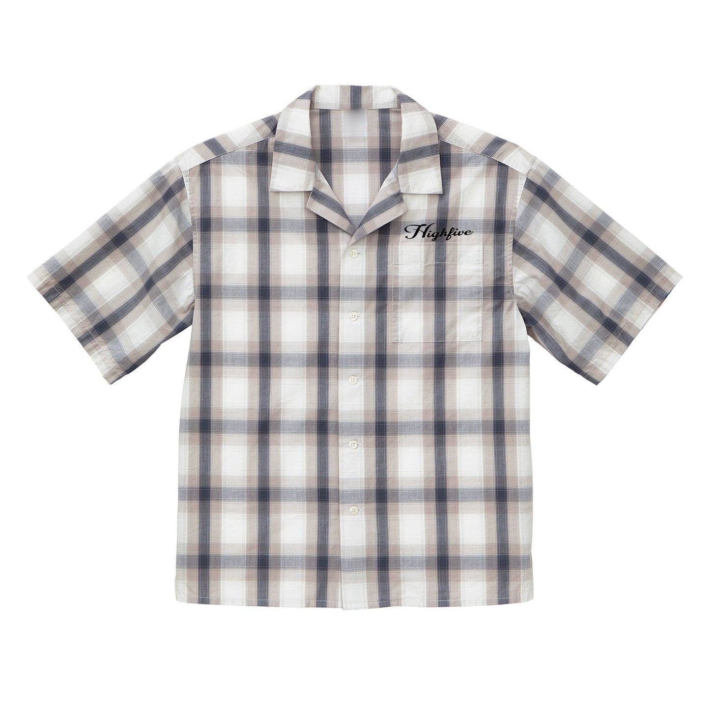 HF CHECK OPEN SHIRT / WHITE