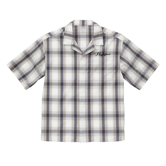 HF CHECK OPEN SHIRT / WHITE
