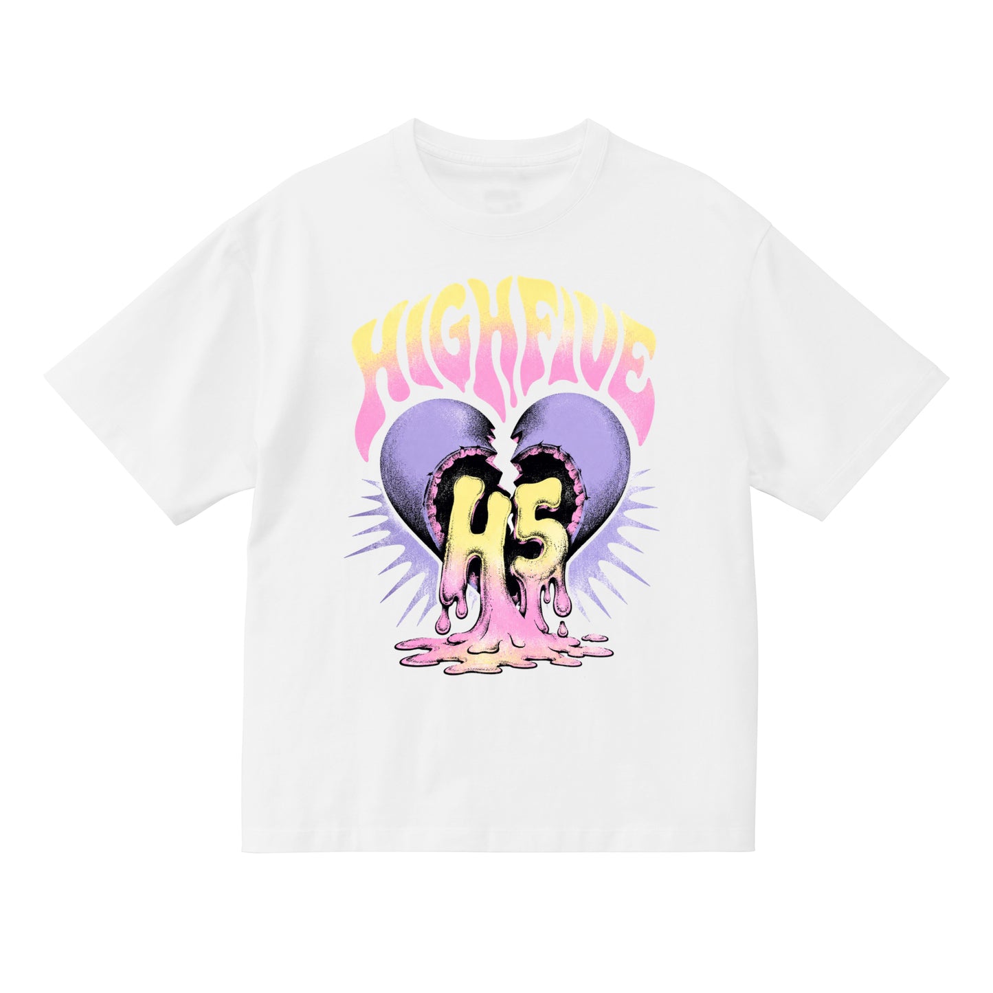 HEART LIQUID TEE / WHITE