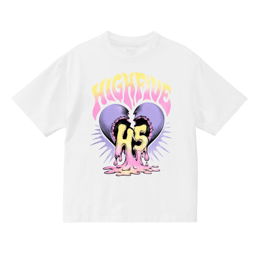HEART LIQUID TEE / WHITE