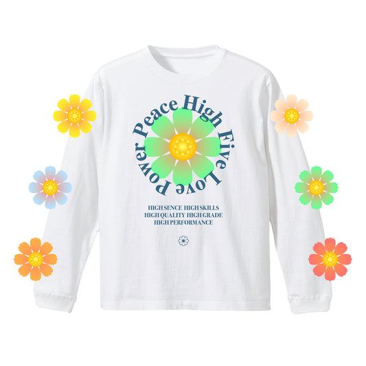 COSMOS L/S T-SHIRT / WHITE