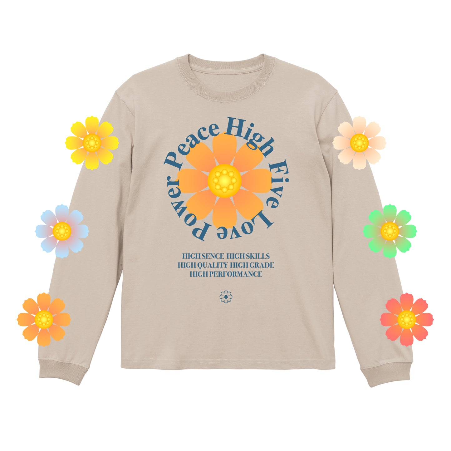 COSMOS L/S T-SHIRT / BEIGE