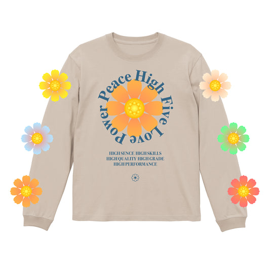 COSMOS L/S T-SHIRT / BEIGE