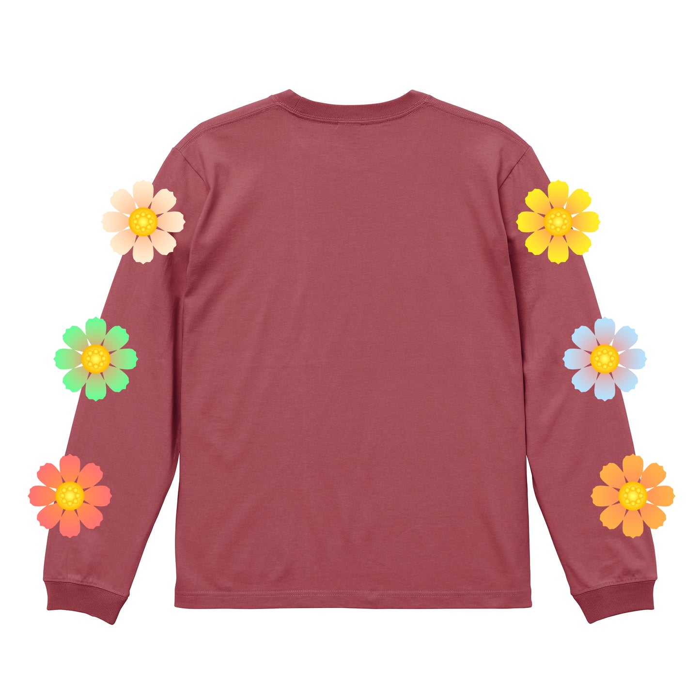 COSMOS L/S T-SHIRT / BORDEAUX