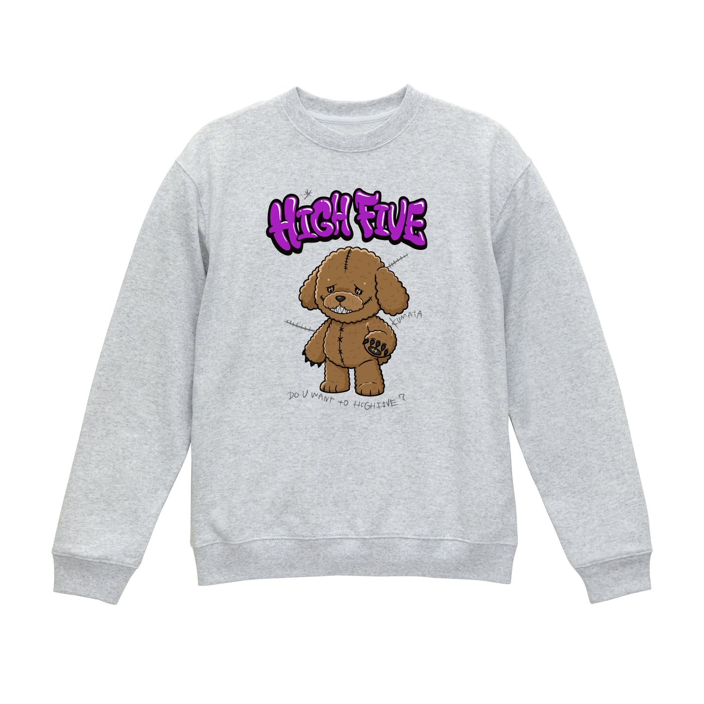 KUMATA BEAR CREWNECK SWEATSHIRT / GRAY