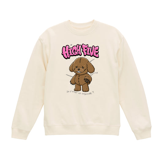 KUMATA BEAR CREWNECK SWEATSHIRT / BEIGE