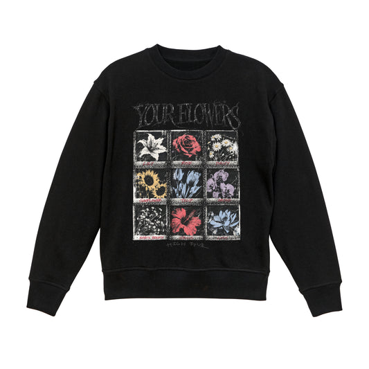 FLOWER BOOK CREWNECK / BLACK