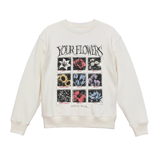 FLOWER BOOK CREWNECK / WHITE
