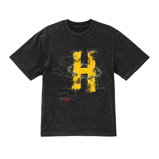 WIRE H TEE / BLACK