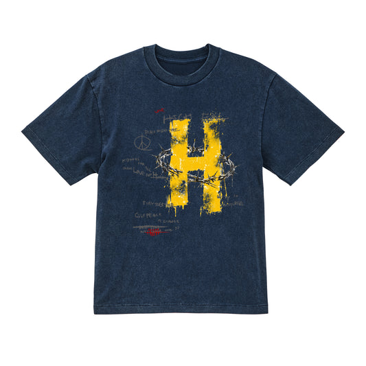 WIRE H TEE / NAVY
